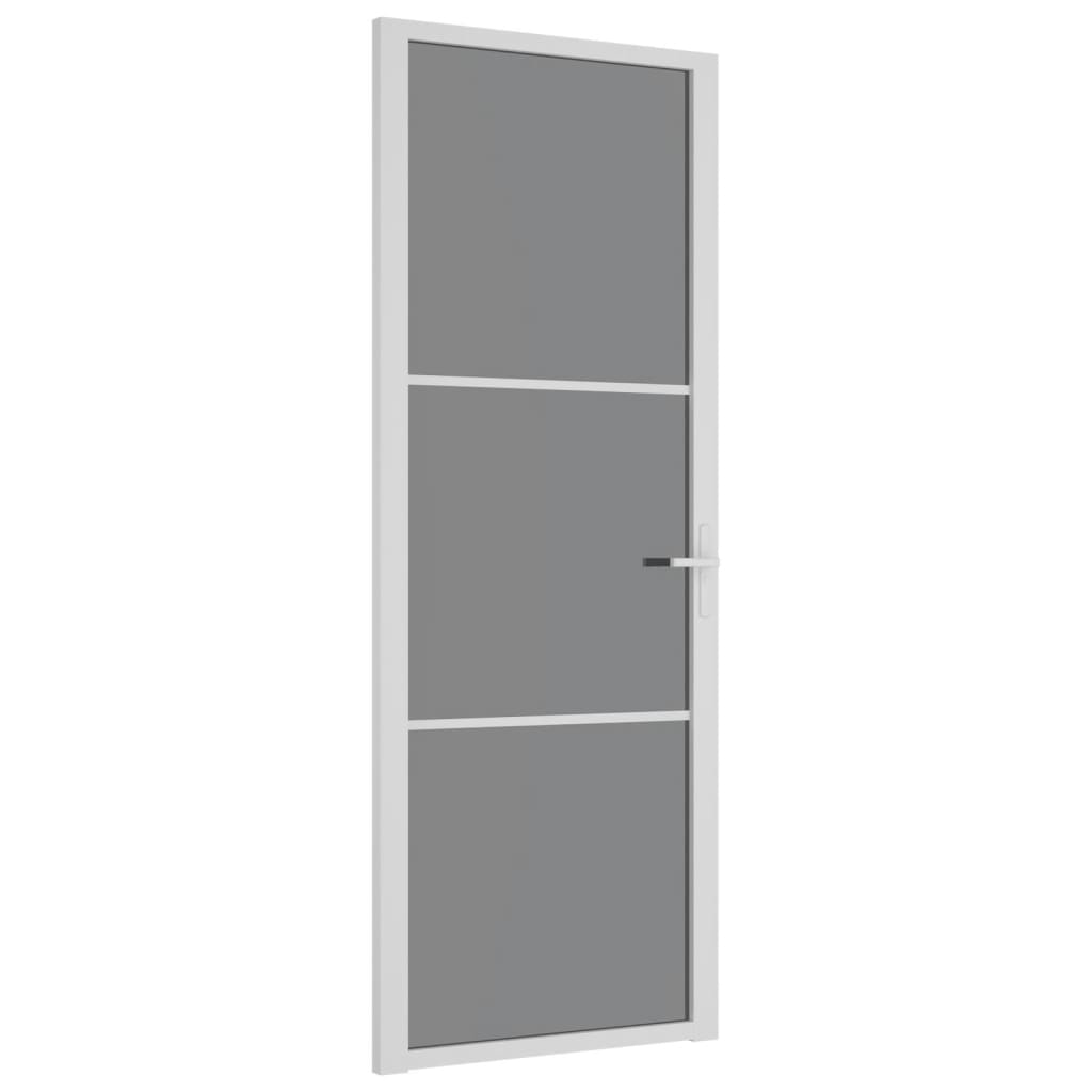 fehér ESG üveg és alumínium beltéri ajtó 76 x 201,5 cm (350584)