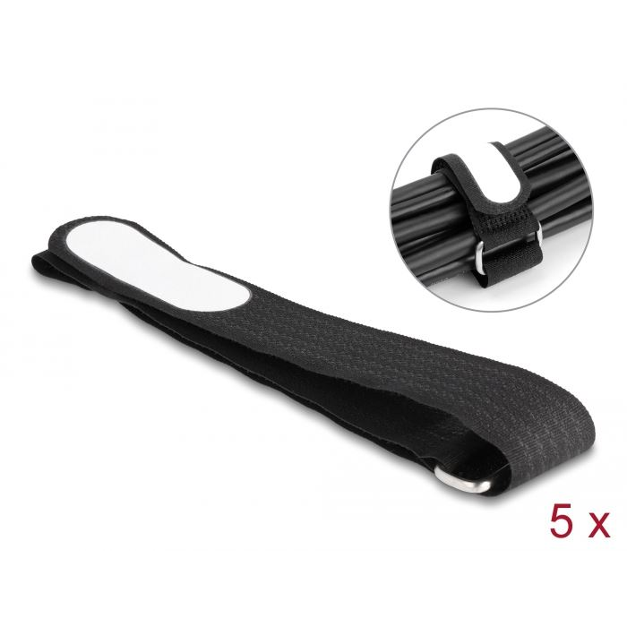 Delock Hook-and-loop 457mm x 25mm kábelkötegelő 5db (19619) (del19619)