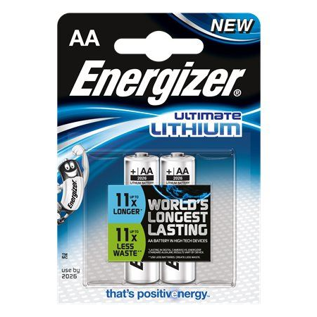 Комплект батерии Energizer, Ultimate Lithium AA, 1,5 V, сребристи, 2бр.