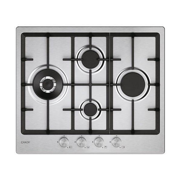Candy Moderna CHG6D4WTX Rustfrit stål Indbygget 59.5 cm Gaskomfur 4 zone(s)