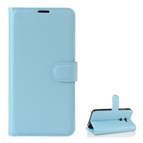 Tok álló, bőr hatású (FLIP, oldalra nyíló, asztali tartó funkció, prémium) VILÁGOSKÉK [Alcatel A3 (OT-5046D)] (5996457707881)