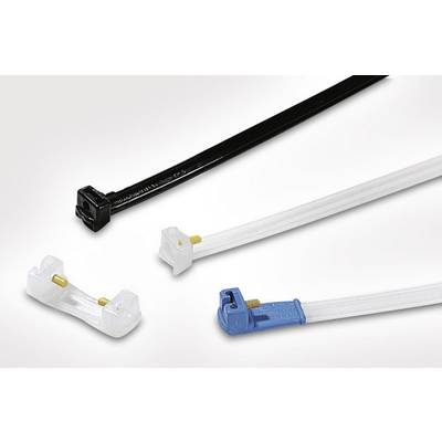 HellermannTyton 121-74359 KR8/43 PA66HS NA Kábelkötöző 426 mm 8 mm Átlátszó Üvegszál-erősítésű szeges záródással, UV stabilizált 1 db (121-74359)