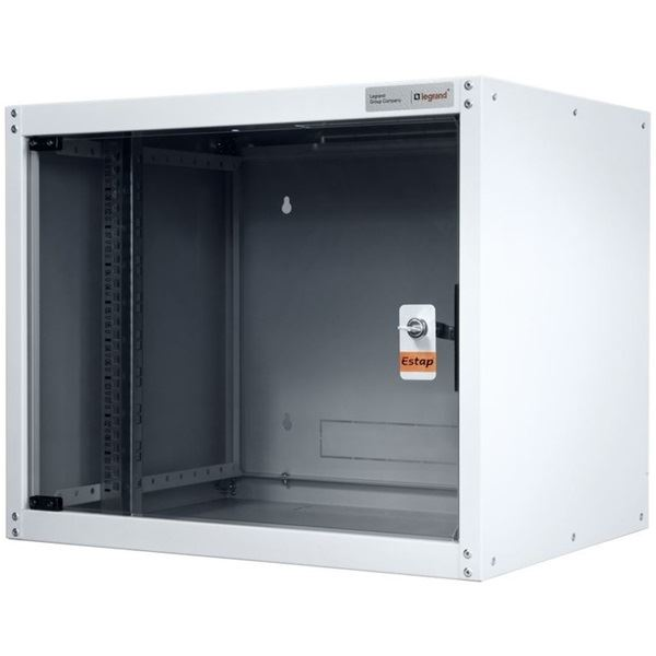 Legrand Rackszekrény, 19" fali kivitel, 20U, 982x600x600, szürke,egyrekeszes, üvegajtós, készre szerelt, max.65 kg (EVO20U6060) (EVO20U6060)