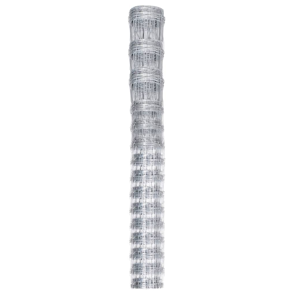 ezüstszínű horganyzott acél kerti kerítés 50 x 1,6 m (149509)