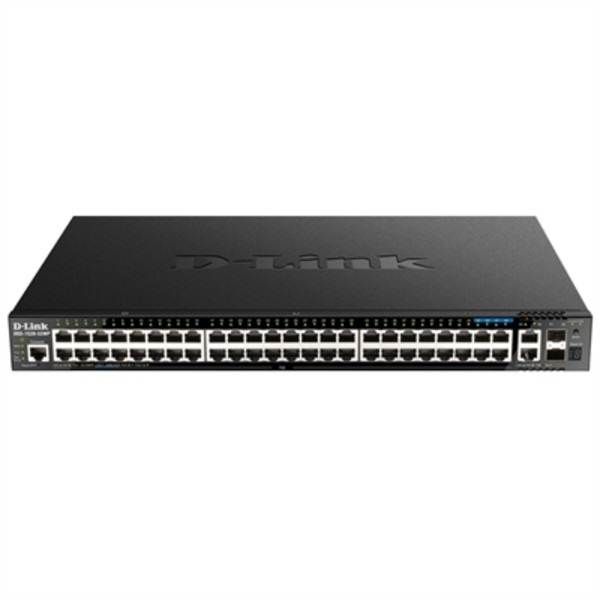D-Link DGS-1520-52MP hálózati kapcsoló Vezérelt L3 Gigabit Ethernet (10/100/1000) Ethernet-áramellátás (PoE) támogatása 1U Fekete (DGS-1520-52MP)