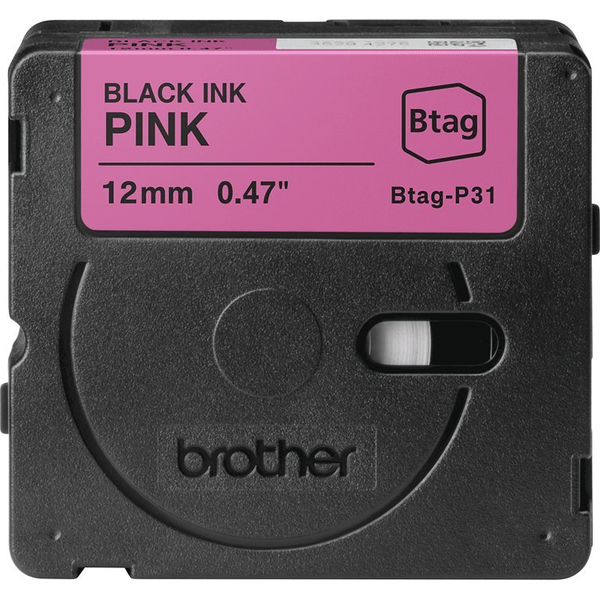 Brother BTAG-P31 nastro per etichettatrice Nero su rosa