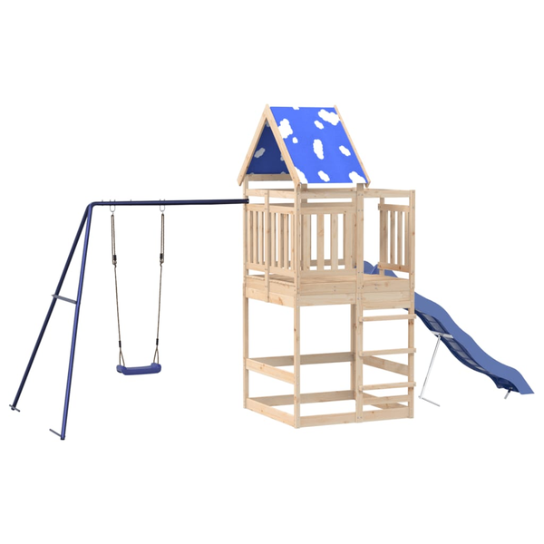 Set de joacă pentru exterior, lemn masiv de pin