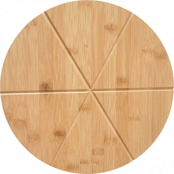 Kinghoff KH-1565 Bambusz Pizzatálaló Vágódeszka - 35 cm 