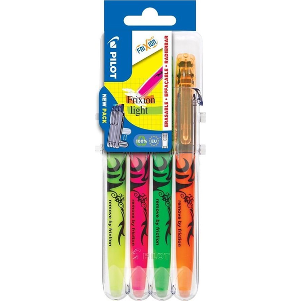 Pilot Szövegkiemelő Set2Go műanyag tolltartó Frixion Light 4 Darab/Készlet vegyes színek