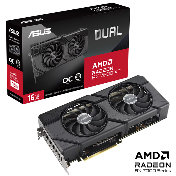 Asus Radeon RX 7800 XT Dual OC 16GB GDDR6 Videókártya