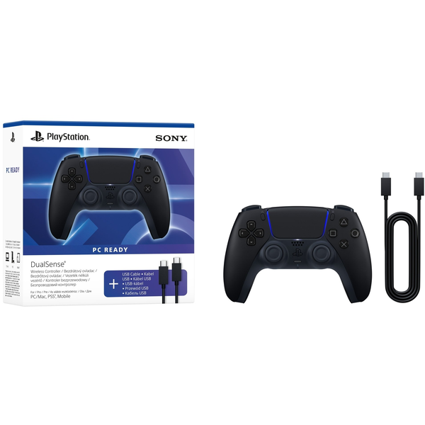 DualSense® vezeték nélküli vezérlő - Midnight Black  + USB-kábel PC-re (PC)