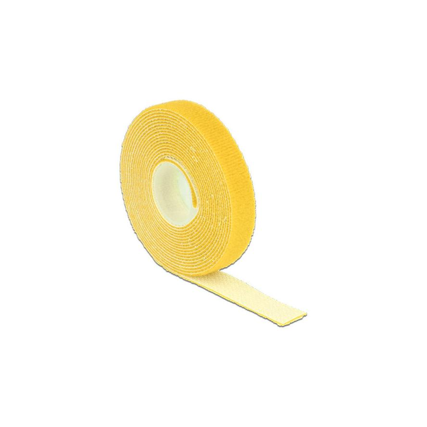 KAB Delock 18734 Hurkolható rögzítők, 3 m x 13 mm (H x Sz) tekercs, sárga
