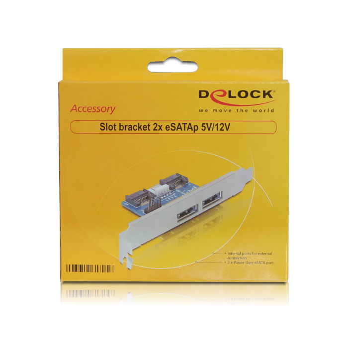 Delock USB-A Pinheader 2db SATA -> 2db eSATApd M/F hátlapi kivezetés low profile (61725)
