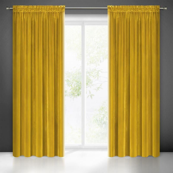  Eurofirany Zasłona gotowa musztardowa 140X270 140 x 270 cm