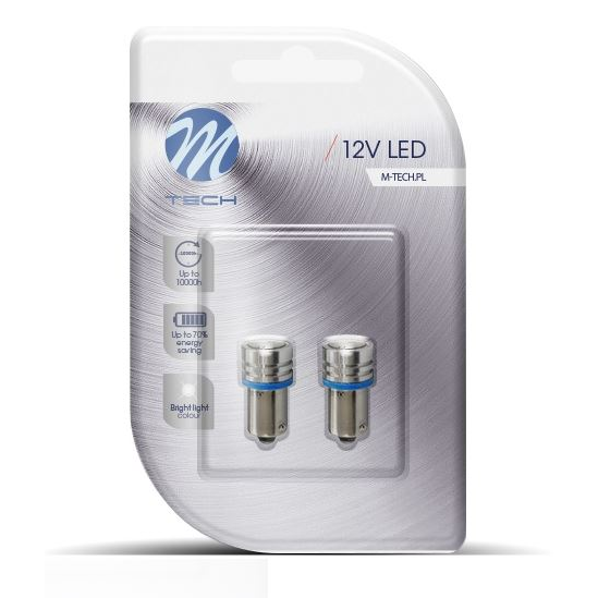 M-Tech BA9S LED 1W kék színű, pár (72LB016B)