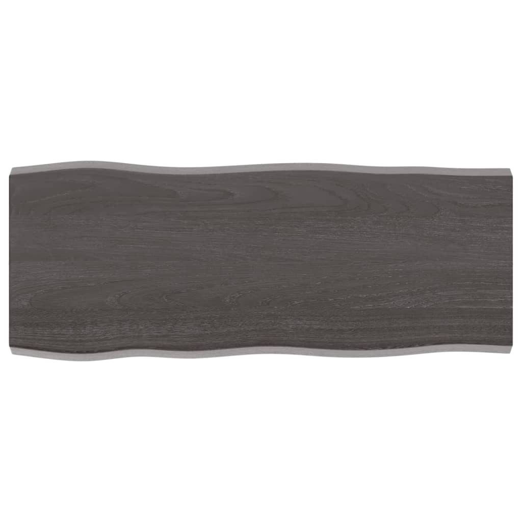 sötétbarna kezelt tömör asztallap 100x40x(2-4) cm (364014)