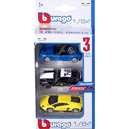 Bburago 1/64 autók, 3 db/csomag (59030)