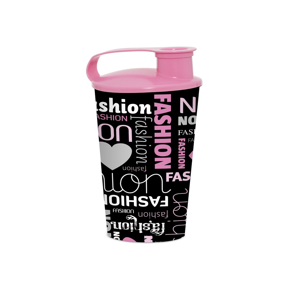 Iris Fashion 340ml Műanyag Pohár tetővel - Mintás (161916-006)
