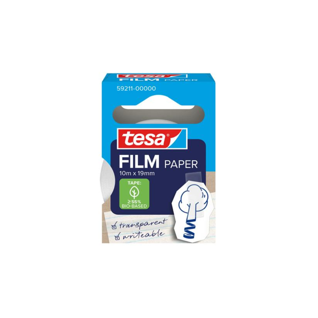 Tesa Tesafilm írható papír Ragasztószalag 19 mm x 10 m - Átlátszó (59211-00000-00)