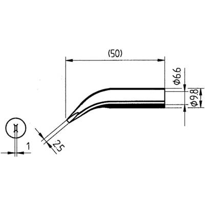 Ersa 0832WD Forrasztóhegy Véső forma, hajlított Tartalom, tartalmi egységek rendelésenként 1 db (0832WD/SB) (0832WD/SB)