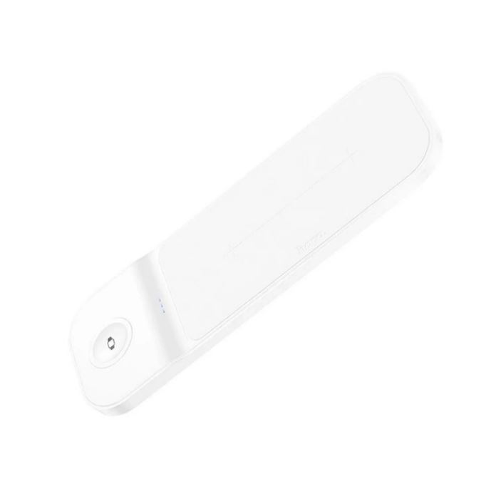 Hoco CQ6 3az1-ben asztali töltőállvány (15W, gyorstöltő, wireless, Samsung Watch töltő) fehér (CQ6_W) (CQ6_W)