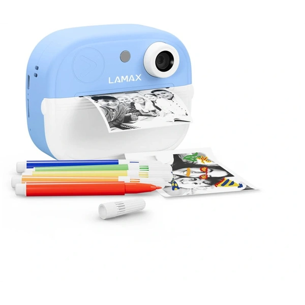 LAMAX InstaKid2 Play - blue hőpapíros kék gyerek fényképezőgép