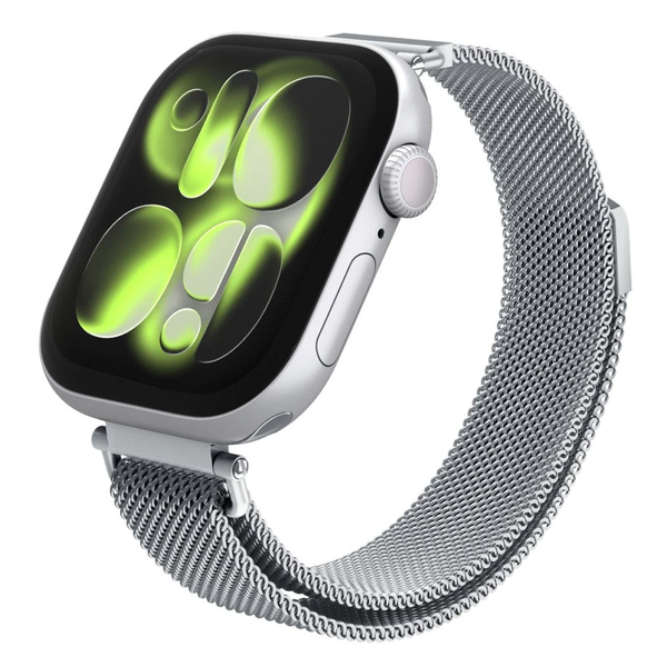 SPIGEN WBM4 Apple Watch szíj 8/9/10/11/SE (40/41/42 mm) készülékhez ezüst