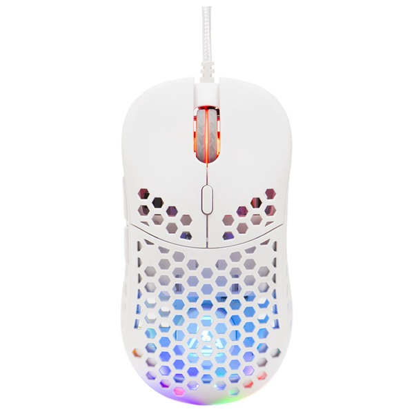 The G-Lab Kult Oxygen Vezetékes Gaming Egér 12800 DPI Fehér (KULT-OXYGEN-W)