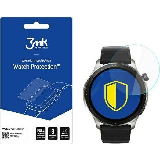 3mk Óra kijelző védőfólia FlexibleGlass hibrid üvegfólia 7H Amazfit GTR 4 46mm (3MK4177)
