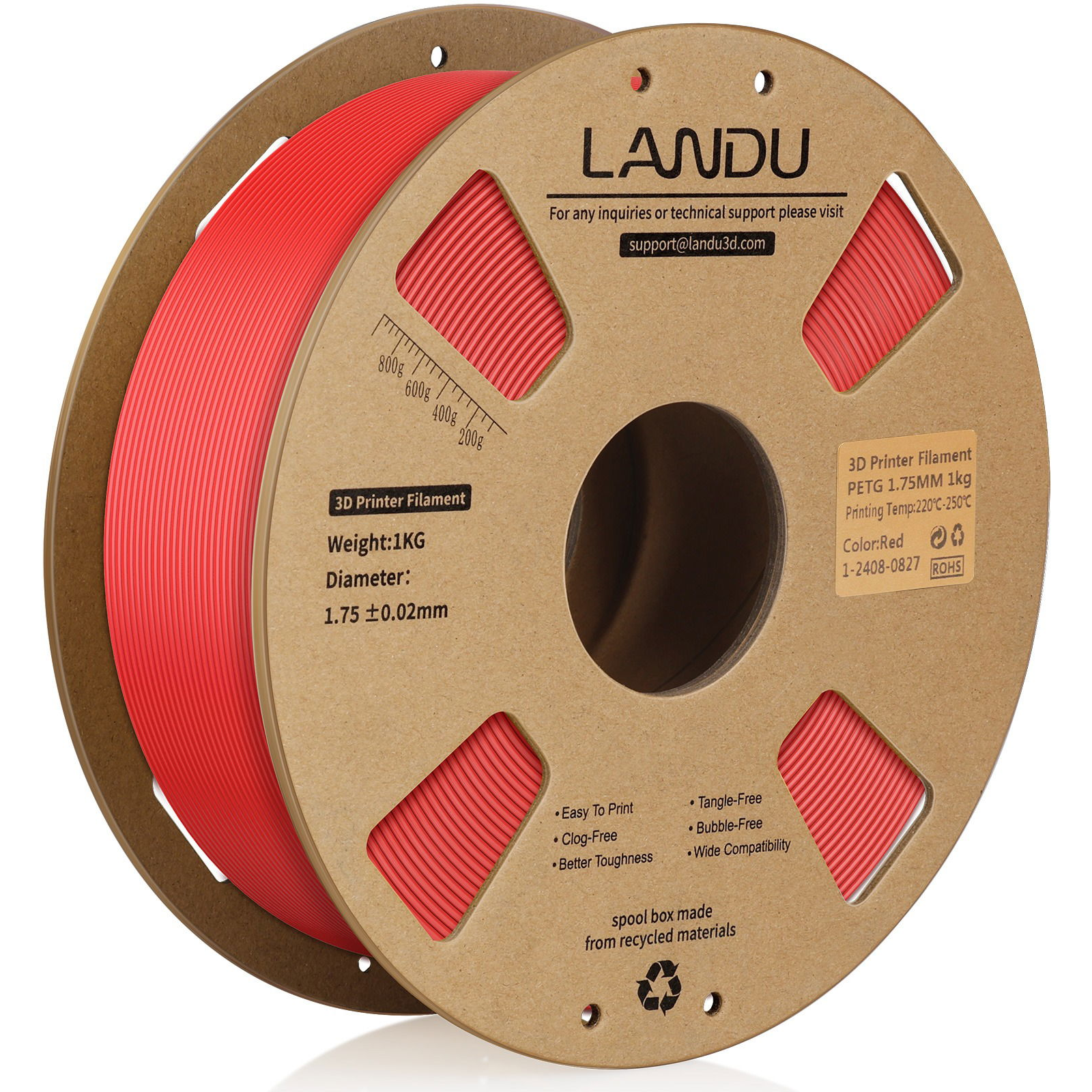 Landu PETG Red 1kg (landu250745)