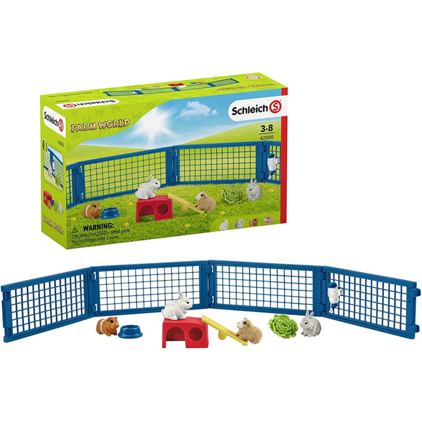 schleich FARM WORLD Rabbit and guinea pig hutch