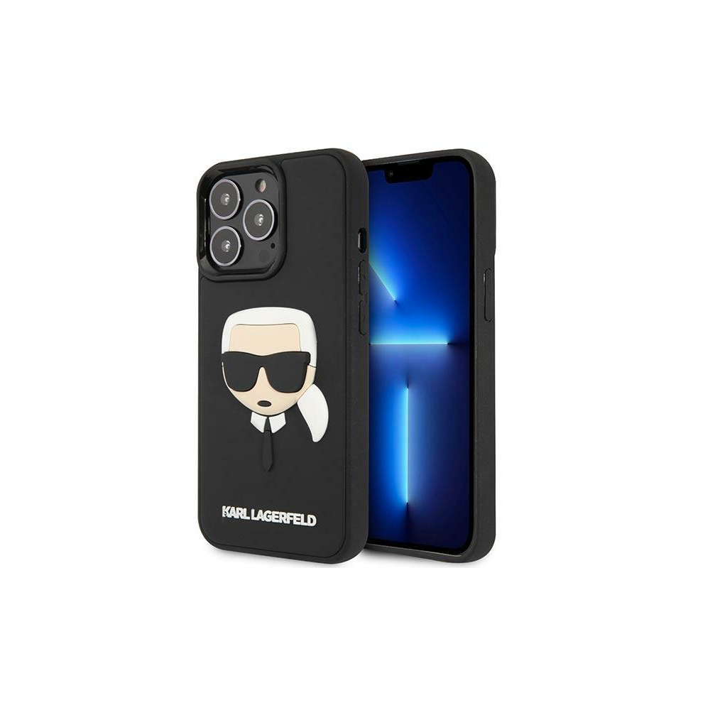 Karl Lagerfeld KLHCP14LKH3DBK 3D Rubber Karl's Head Apple iPhone 14 Pro Tok - Fekete (KLHCP14LKH3DBK)