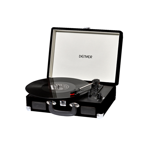 Denver VPL-120 Bakelit Lemezjátszó Fekete/Piros (VPL-120 BLACK)