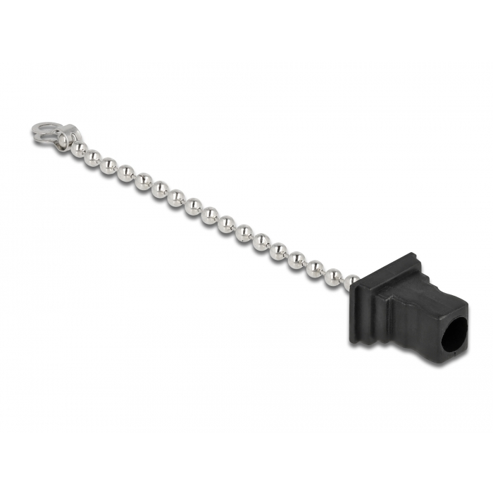 Delock Porvédő tető lánccal száloptika SC apa csatlakozóhoz fekete (86847) (86847)