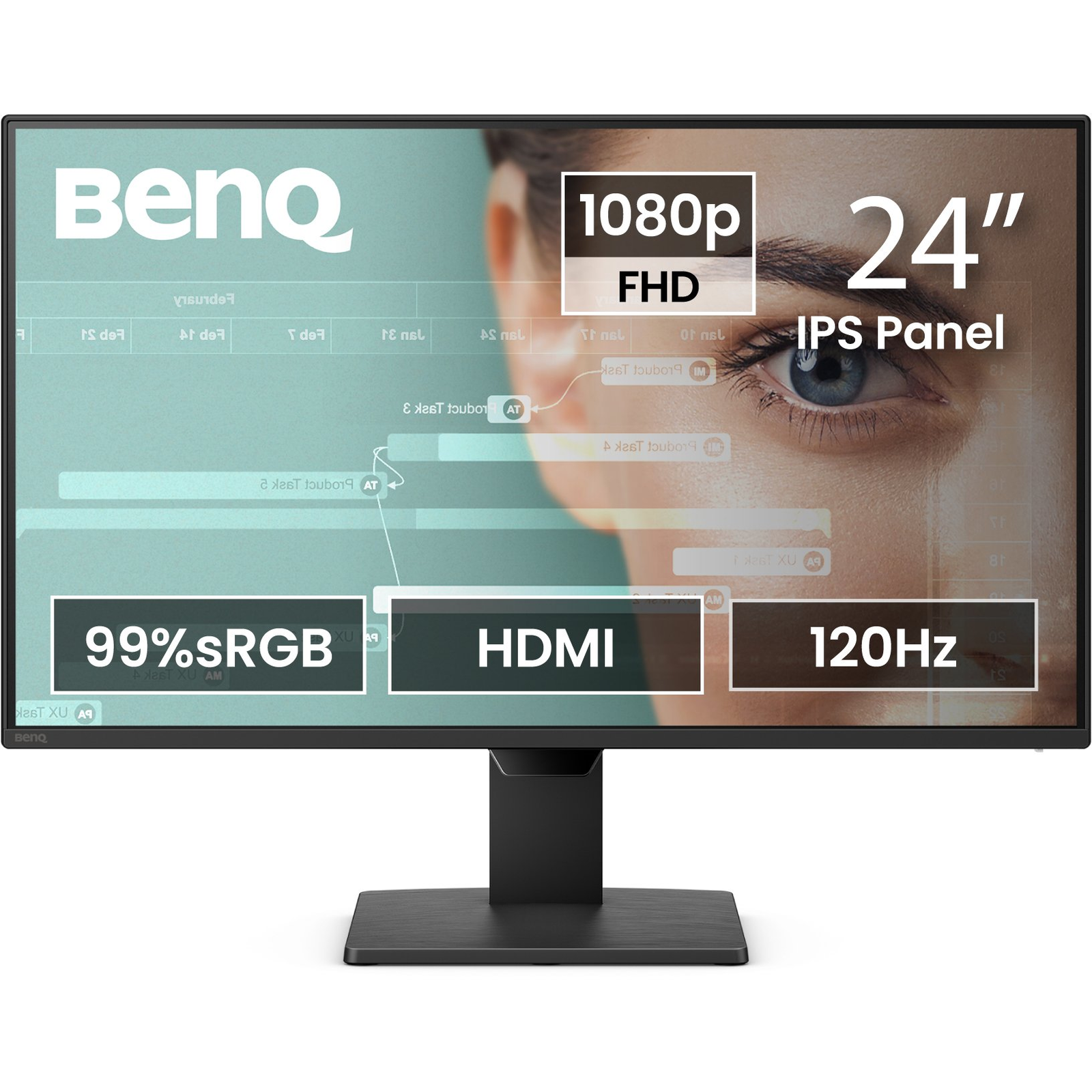 Монитор BenQ GW2490P, черен