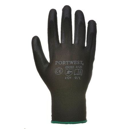 PORTWEST szerelőkesztyű 9-es méret fekete (A120BKRL) (A120BKRL)