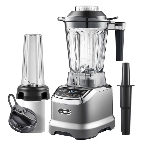 Stolní mixér AMZCHEF 798038994353 1800 W stříbrný/šedý