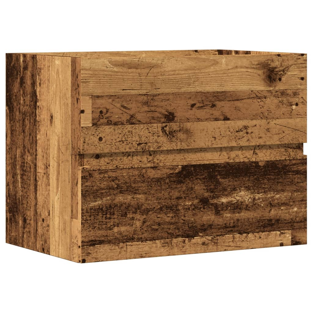 antik fa színű szerelt fa fürdőszobaszekrény 60 x 38,5 x 45 cm (856243)