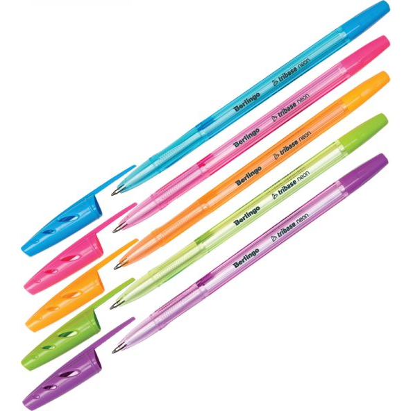  Berlingo Długopis Kulkowy Tribase Neon 0,7 Mm Niebieski (265896)