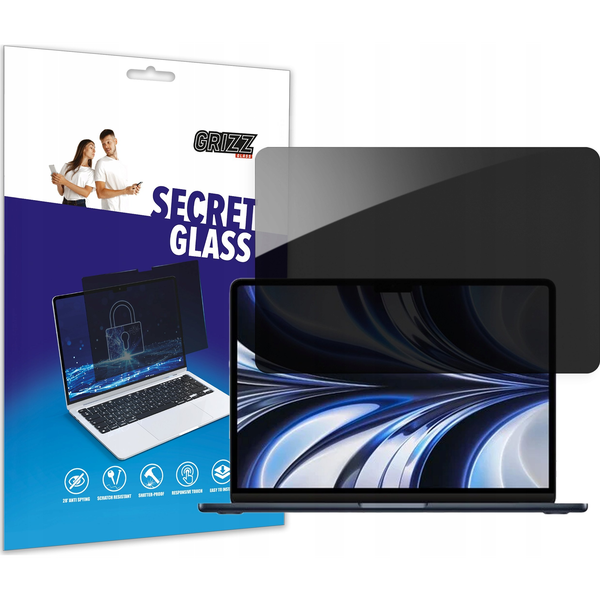 Filtr GrizzGlass Szkło prywatyzujące GrizzGlass SecretGlass do Apple MacBook Air 13,3 cala 2022