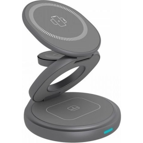 Raidsonic 3-in-1 univerzális vezeték nélküli töltő adapter szürke (IB-SH101-CH)