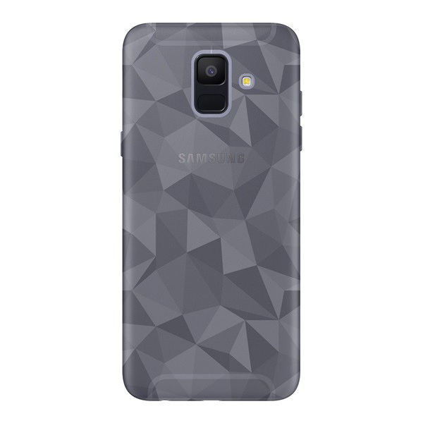 Szilikon telefonvédő (3D, gyémánt minta) FÜSTSZÍNŰ [Samsung Galaxy A6 (2018) SM-A600F] (5996457795345)