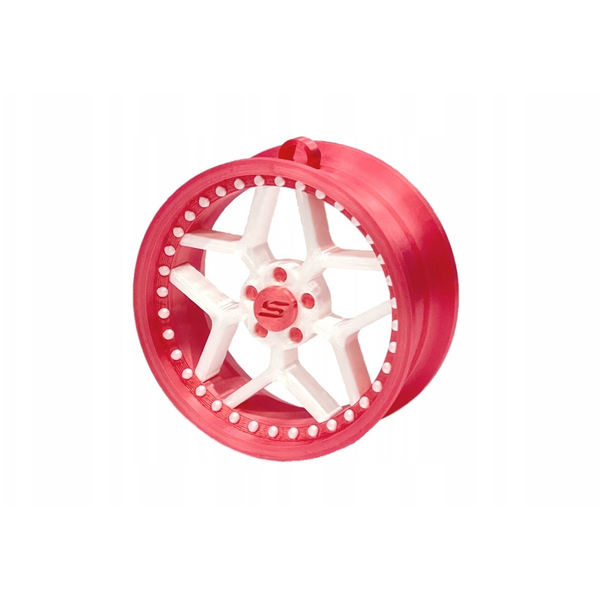 Zawieszka Slide Felga 08 Pink-White 70mm Brelok Bombka Świąteczna