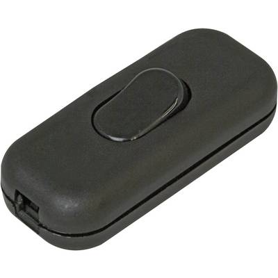 Kopp 191305001 Zsinórkapcsoló törésgátlóval Fekete 1 x KI/BE 2 A 1 db
