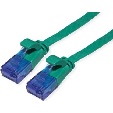 VALUE Patchkabel Cat.6A (Class EA) UTP, extra-flach, grn, 1 m