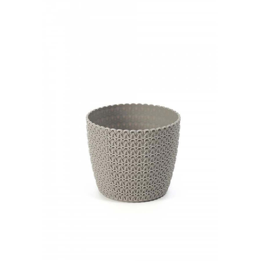 LAMELA MAGNOLIA JERSEY virágcserép, 30 cm átmérőjű, 26 cm magas, taupe (1310006694)