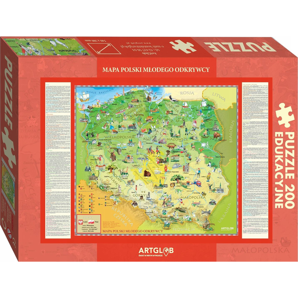 Artglob Puzzle 200 - Polska Młodego Odkrywcy