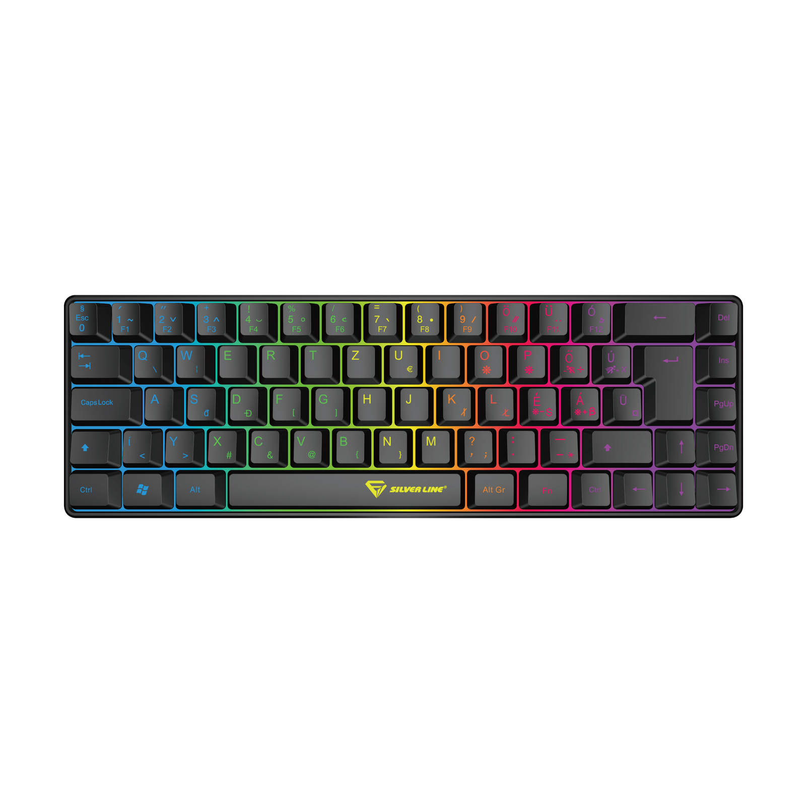 Клавиатура SilverLine KB68 — SIKB68, унгарска подредба, черна