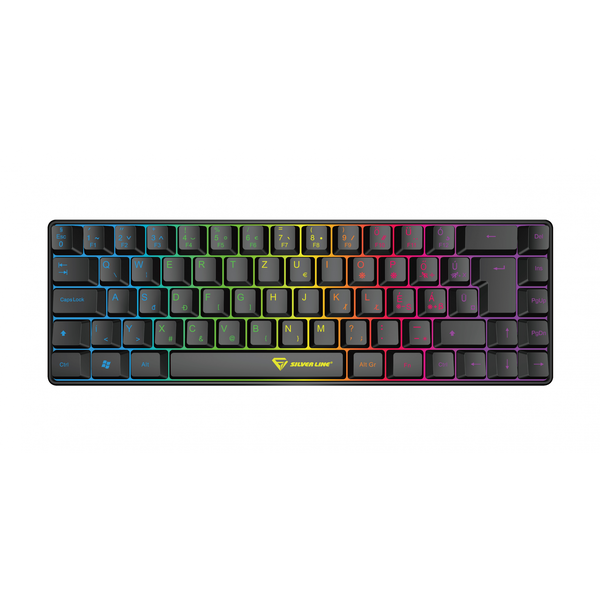 Silverline KB68 Vezetékes Gamer Billentyűzet RGB HUN - Fekete