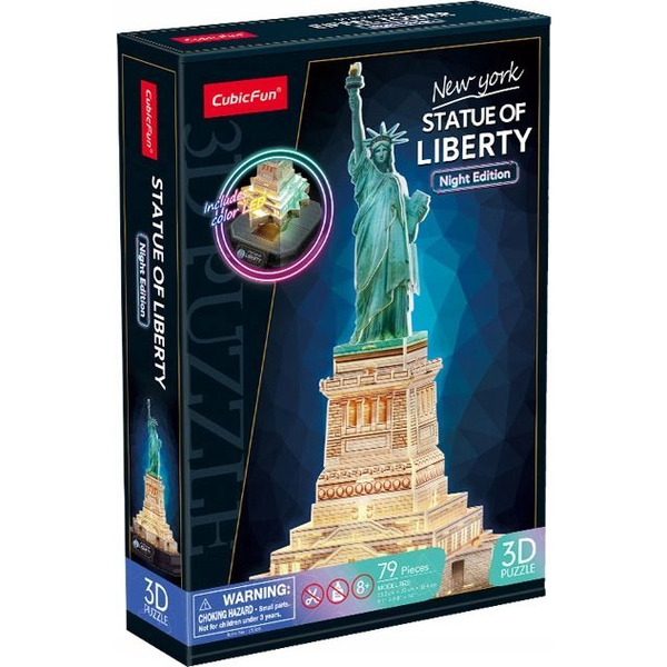  Cubic Fun Puzzle 3D LED Statua Wolności (wersja nocna)